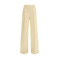 Yellow Fleece Wool Dress Pants