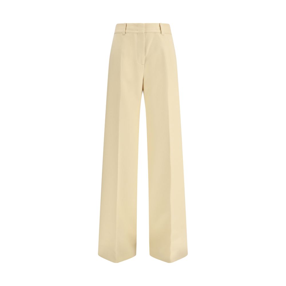 Yellow Fleece Wool Dress Pants