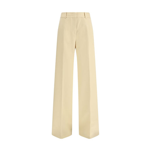 Yellow Fleece Wool Dress Pants