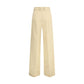 Yellow Fleece Wool Dress Pants