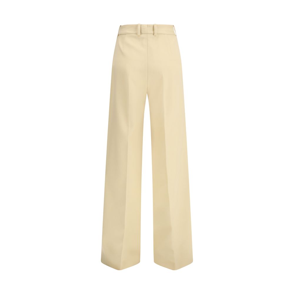 Yellow Fleece Wool Dress Pants