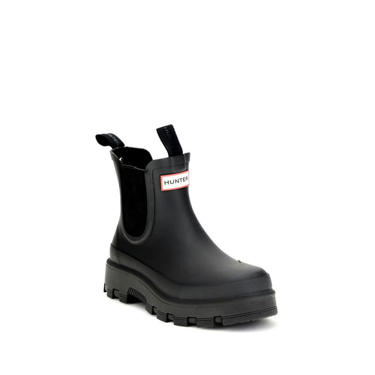 Black Rubber Chelsea Boots