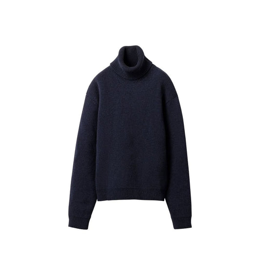Blue Cashmere Turtleneck