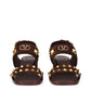 Brown Leather Strap-On Sandals