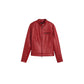 Red Polyester Bomber