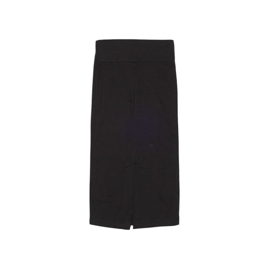 Black Cotton Long Skirt