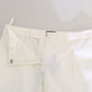 White Low Waist Cropped Skinny Trouser Pants