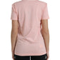 Pink Graphic Print Cotton Crew Neck T-shirt