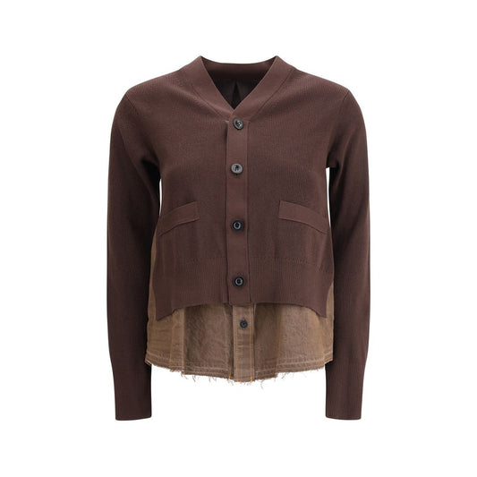 Brown Cotton Cardigan