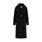 Black Fleece Wool Coat