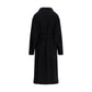 Black Fleece Wool Coat