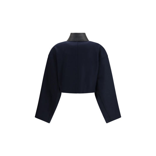 Blue Fleece Wool Coat