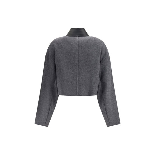 Gray Fleece Wool Coat