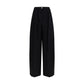 Black Fleece Wool Casual Pants