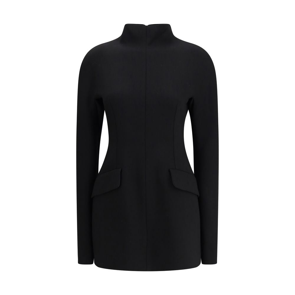 Black Polyester Casual Dress