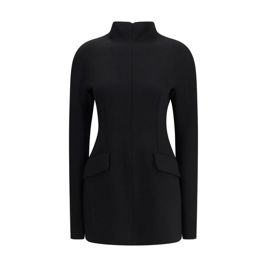 Black Polyester Casual Dress
