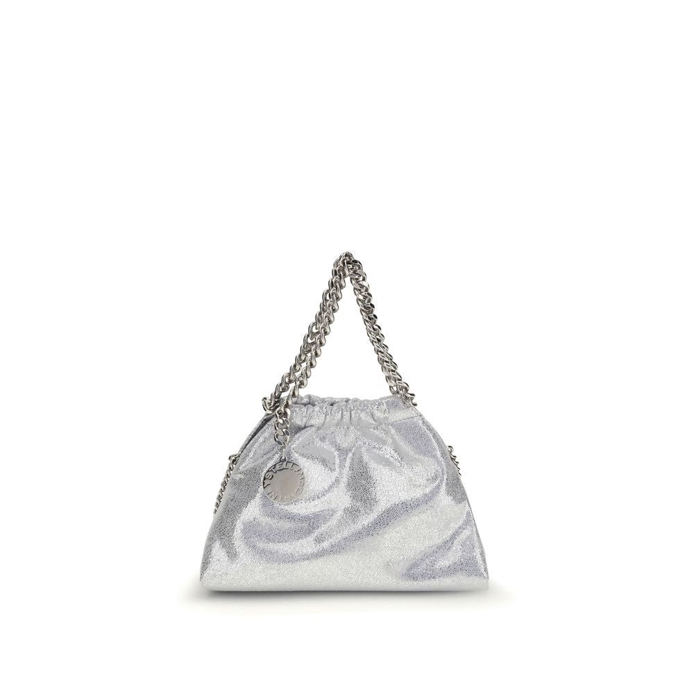 Silver Polyester Shoulder Bag