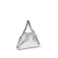Silver Polyester Shoulder Bag