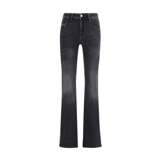 Blue Cotton Bootcut Jeans