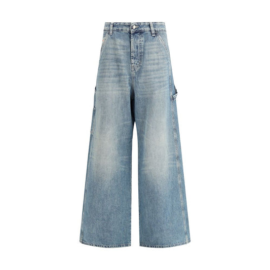 Blue Cotton Relaxed Fit Jeans