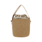 Beige Raffia Shoulder Bag