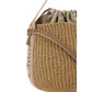 Beige Raffia Shoulder Bag