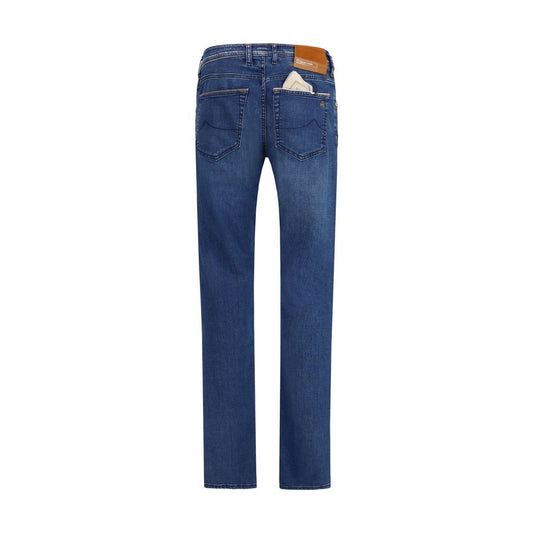 Blue Cotton Slim Fit Jeans