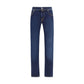 Blue Cotton Slim Fit Jeans