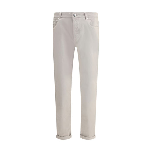 Beige Cotton Jeans Denim
