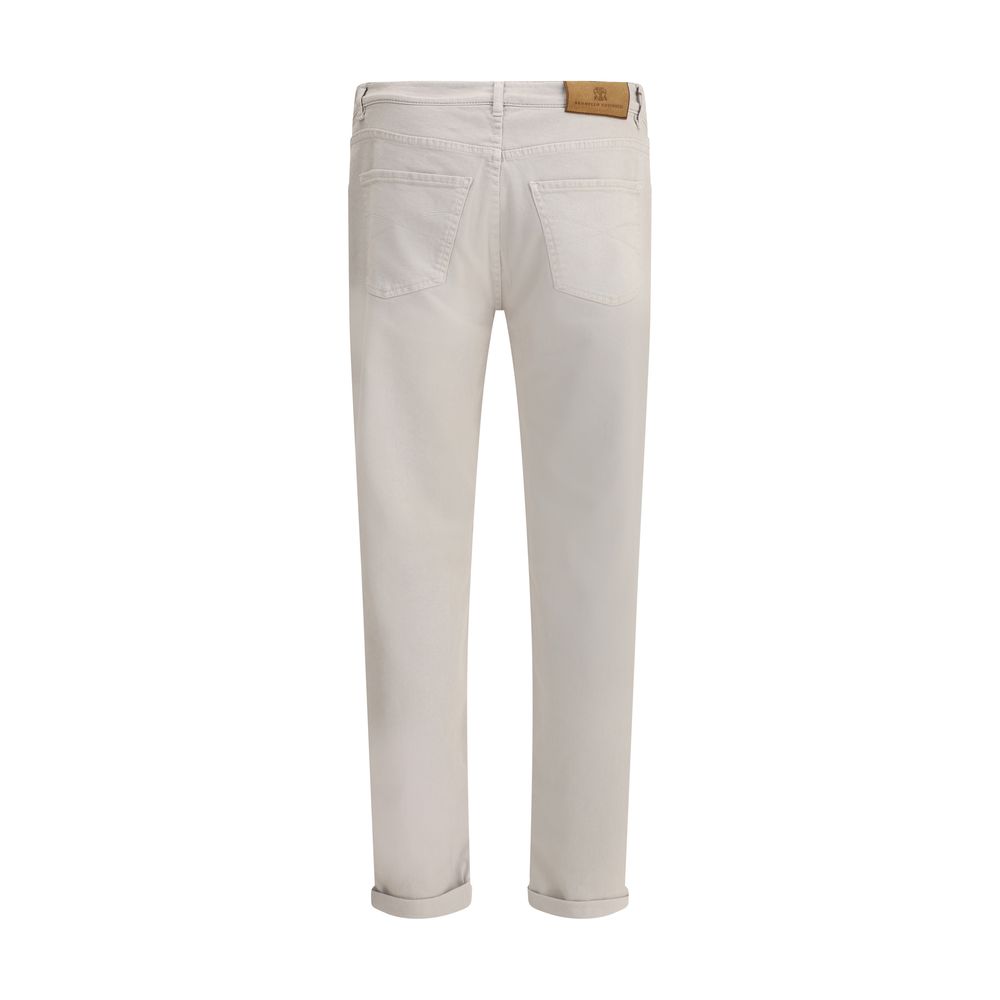 Beige Cotton Jeans Denim