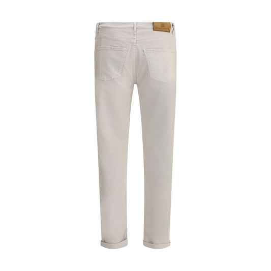 Beige Cotton Jeans Denim