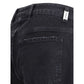 Black Cotton Straight-Leg Jeans