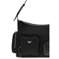 Black Fabric Shoulder Bag