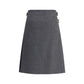Gray Mohair Long Skirt