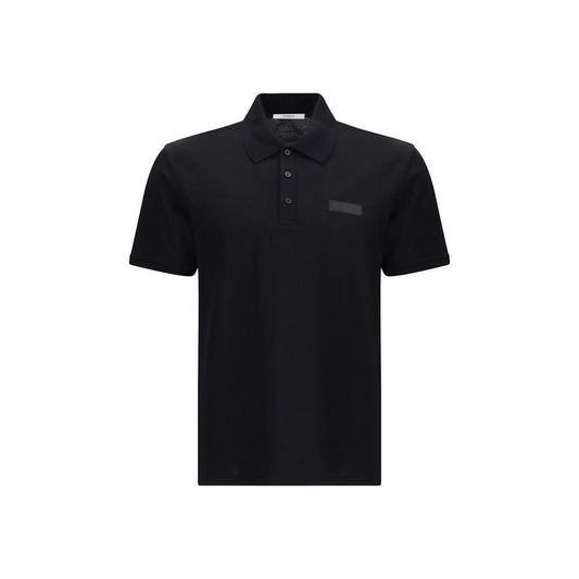 Black Cotton Polo Shirt