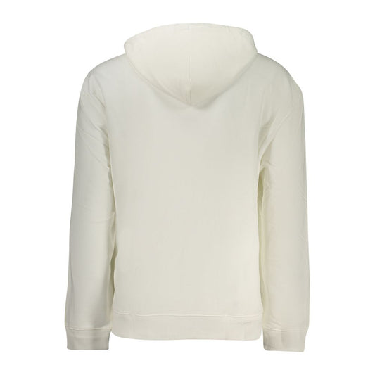 White Cotton Men Sweatshirt