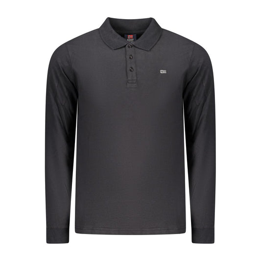 Black Cotton Men Polo Shirt