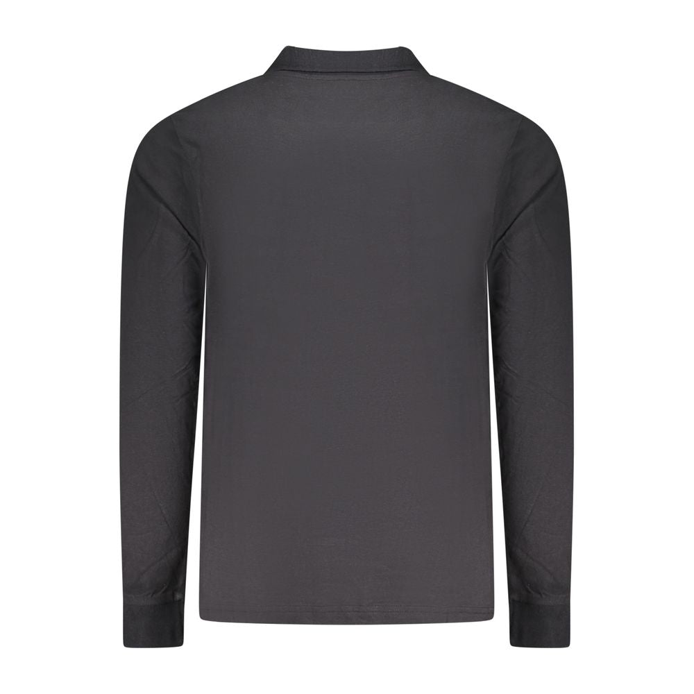 Black Cotton Men Polo Shirt