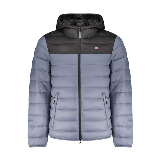 Blue Polyamide Men Jacket