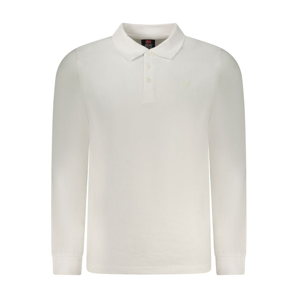 White Cotton Men Polo Shirt