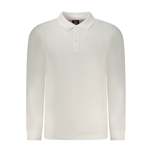 White Cotton Men Polo Shirt