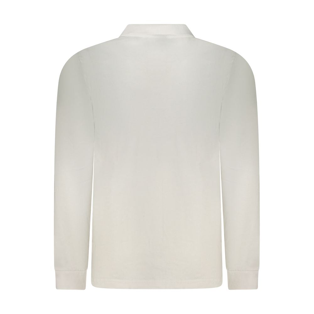 White Cotton Men Polo Shirt