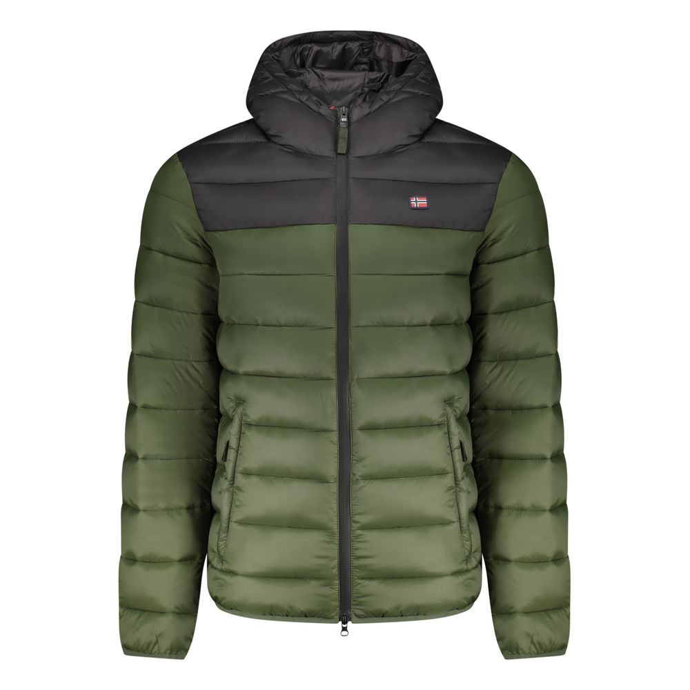 Green Polyamide Men Jacket