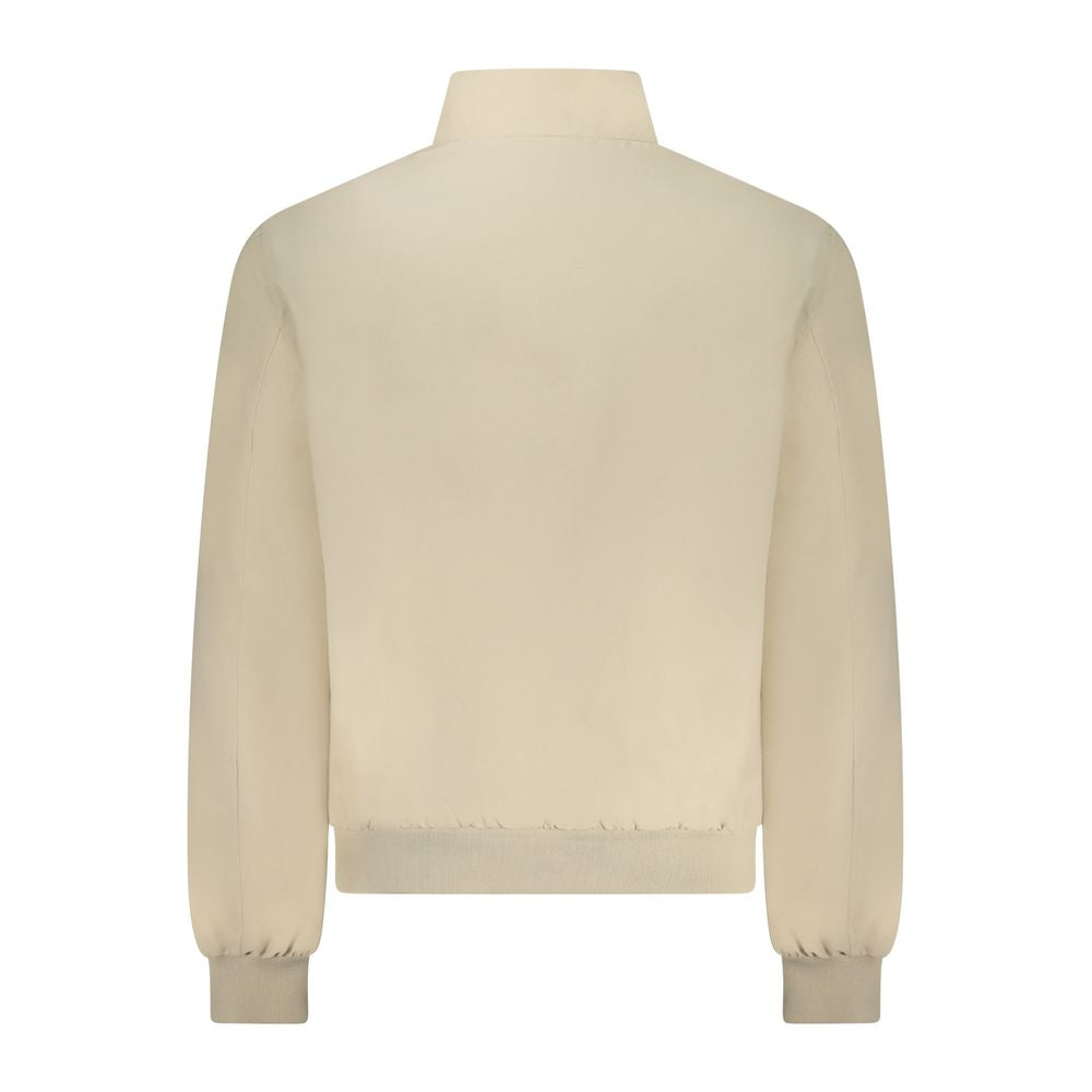 Beige Cotton Men Jacket