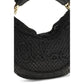 Black Viscose Shoulder Bag