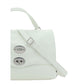 White Calf Leather Bos Taurus Shoulder Bag