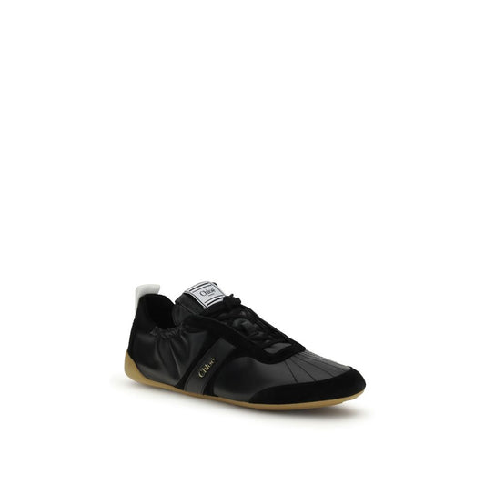Black Goatskin Athletic Sneakers