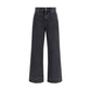 Black Cotton High-Waisted Jean