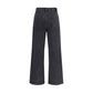 Black Cotton High-Waisted Jean