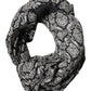 Black White Damask Patterned Lace Men Scarf
